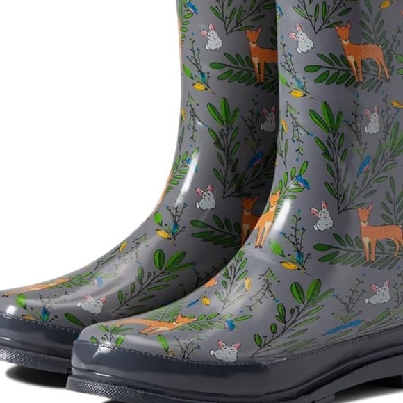 Western Chief Shoes - 🦌WESTERN CHIEF OH DEER LINED CHARCOAL RUBBER RAIN BOOTS 8